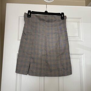 high high waisted plaid skirt